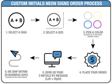 Custom Circle Initials - LED Neon Sign - MK Neon